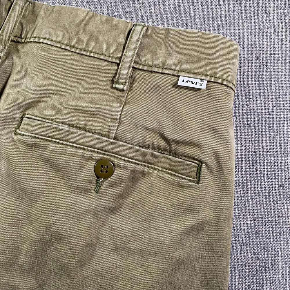 Levis White Tab Mens Chinos‎ Khaki Pants Size W33 L32 Cotton Blend Casual